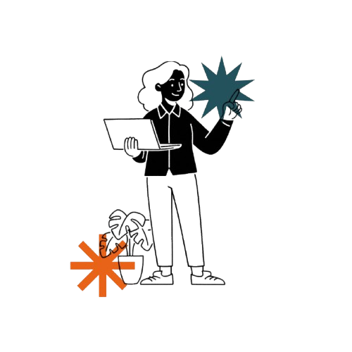 Who we work with illustration - left side